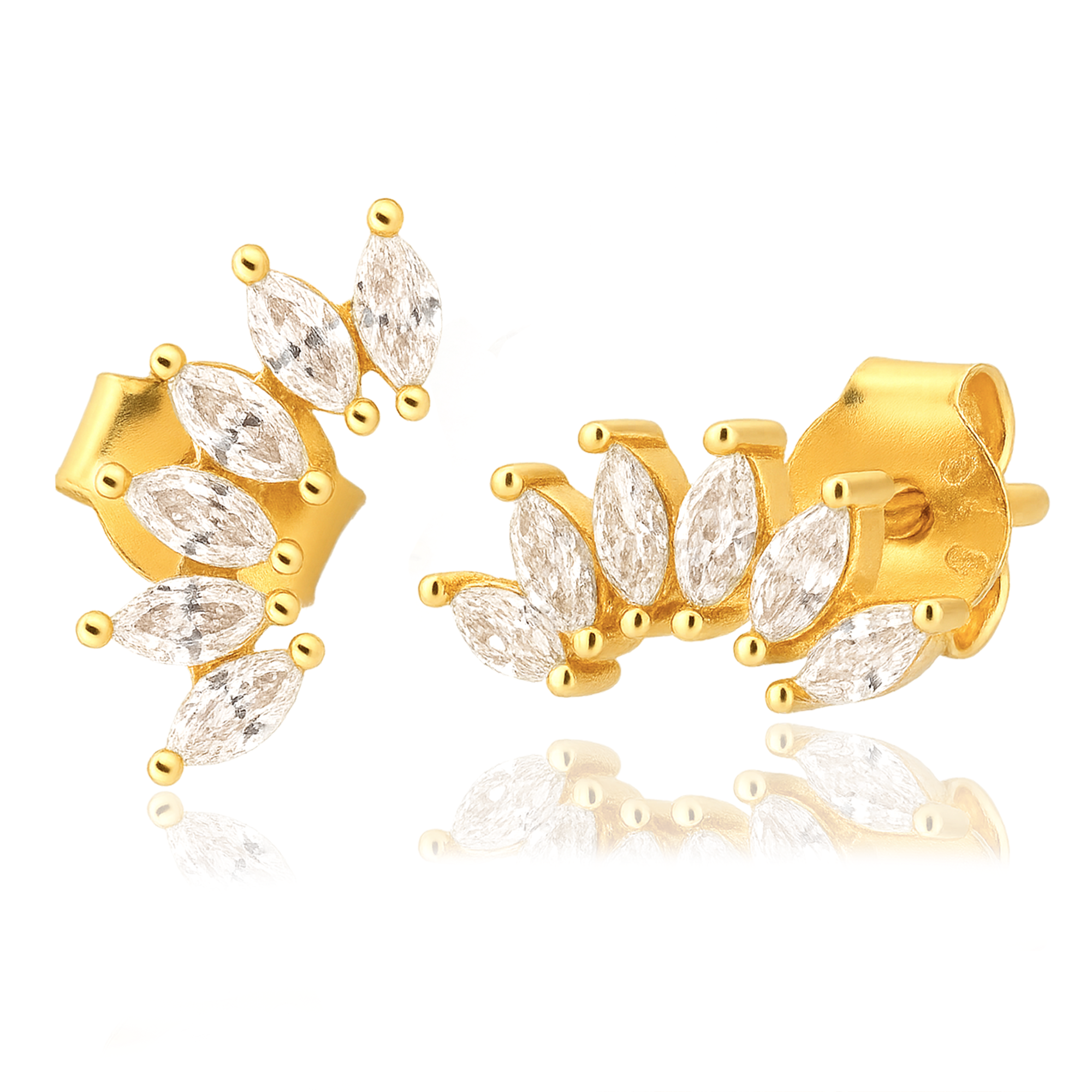 Pendientes Tabita White Oro