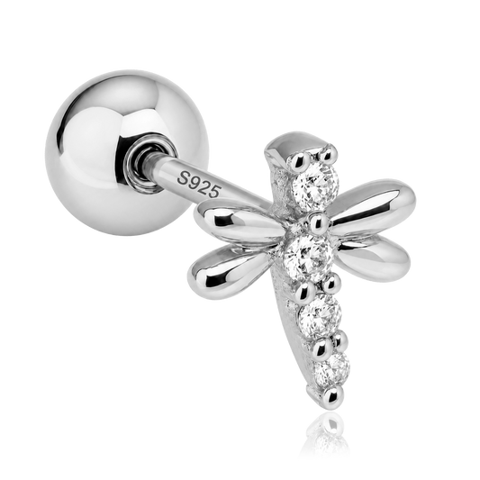Orecchini Mini Shiny Libellula Argento
