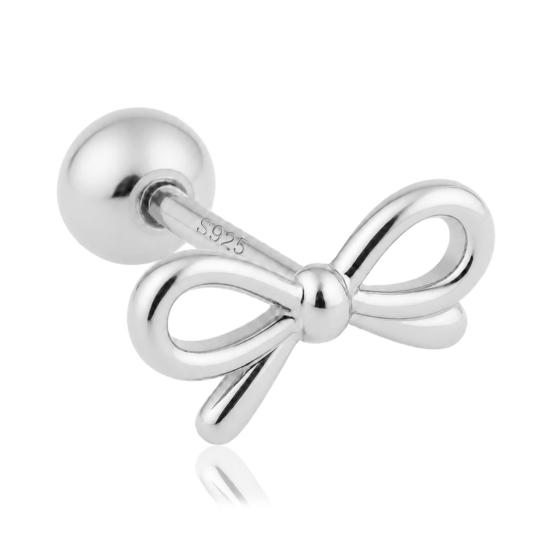Orecchino Mini Fiocco Argento