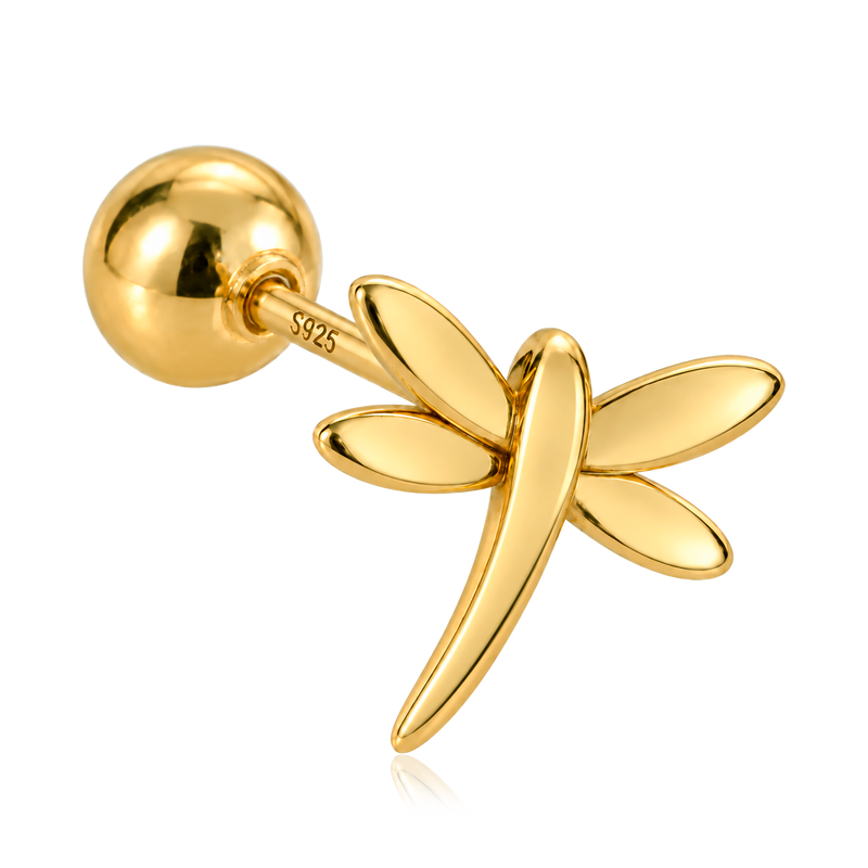Pendiente Mini Libélula Oro