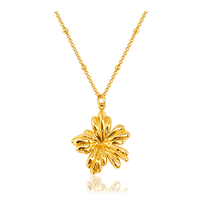Collar Flor de Hibisco Oro