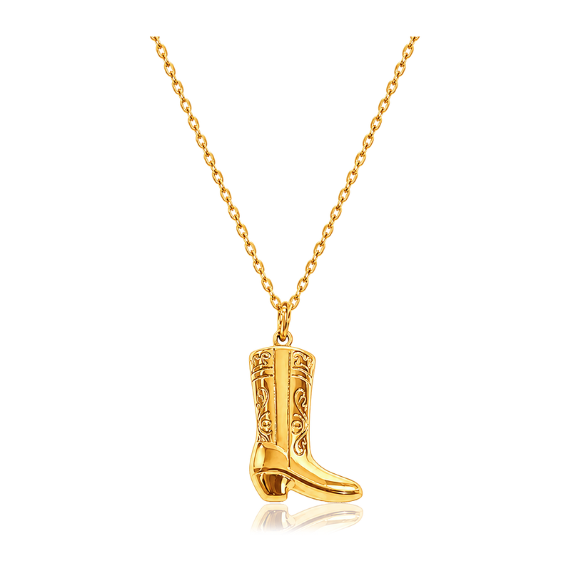 Collana Stivale Cowboy Oro