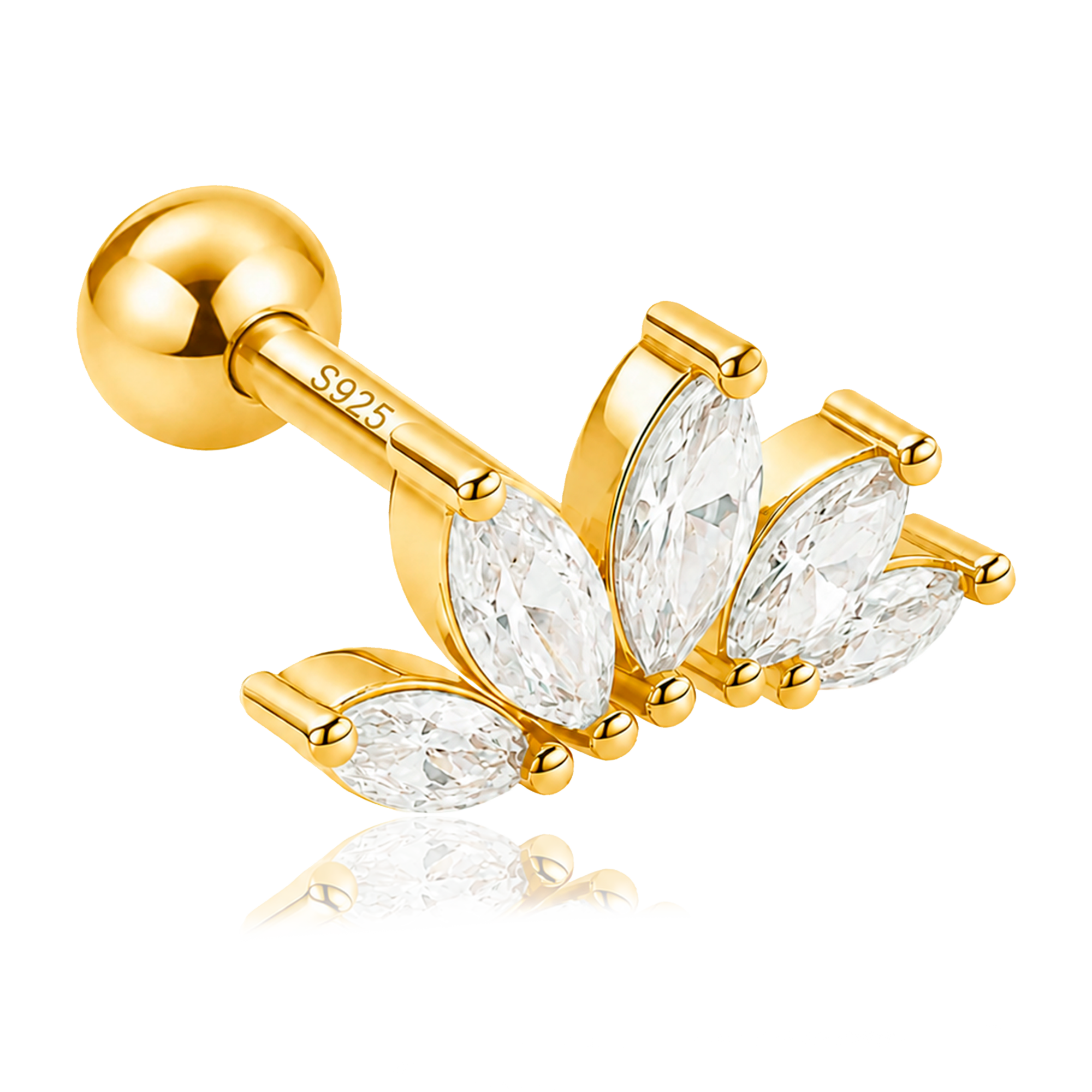 Pendiente Tabi Blanco Oro