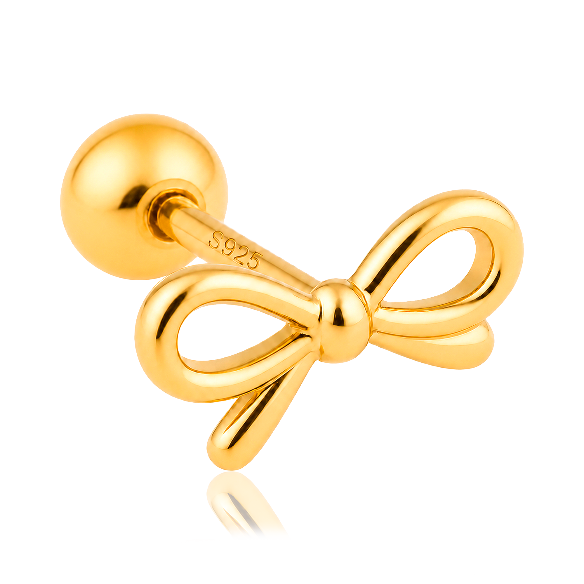 Pendiente Mini Lazo Oro