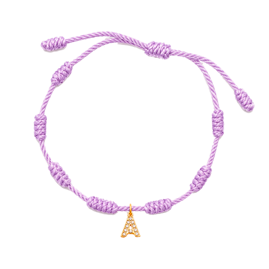 Bracciale 7 Nodi Lilla Iniziale Luminosa