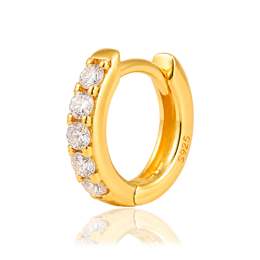 Mini White Gold Hoop - 7mm
