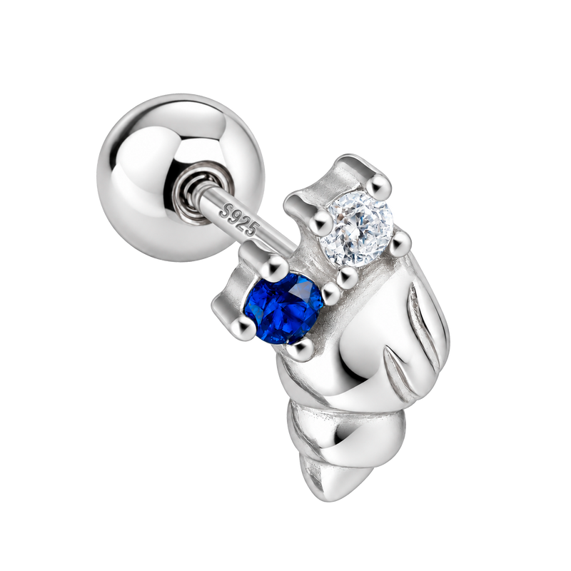 Blue Clover Earring