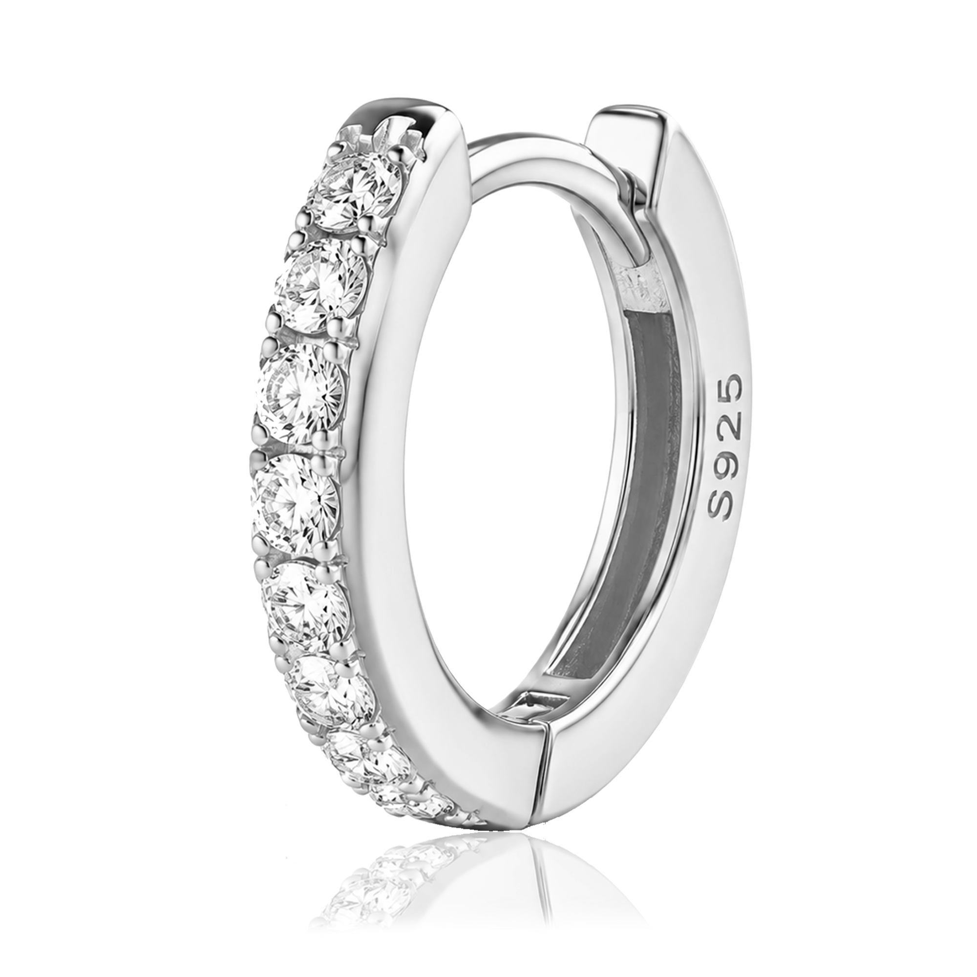 Anello Bianco Argento - 9mm
