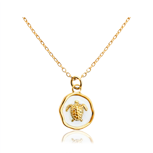 Collar White Sea Turtle Oro