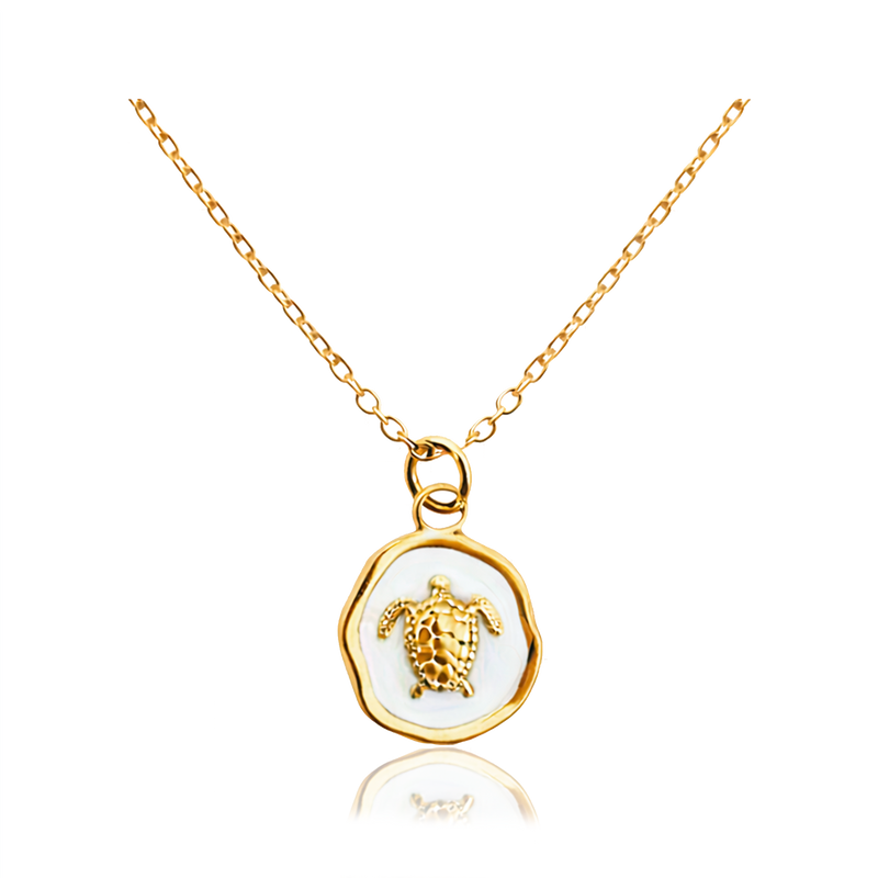 Collar White Sea Turtle Oro