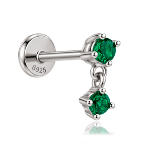 Pendiente Green Drop Plata