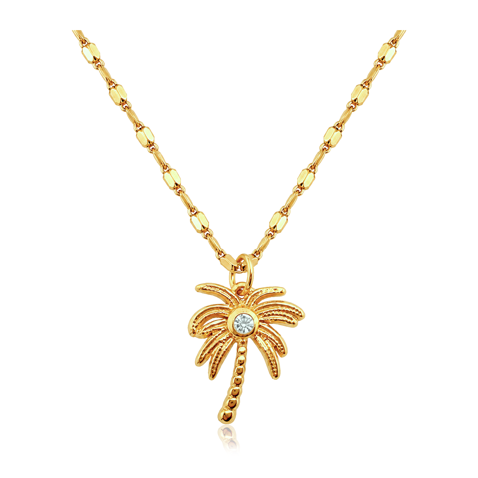 Collar Palmera Brillante Oro