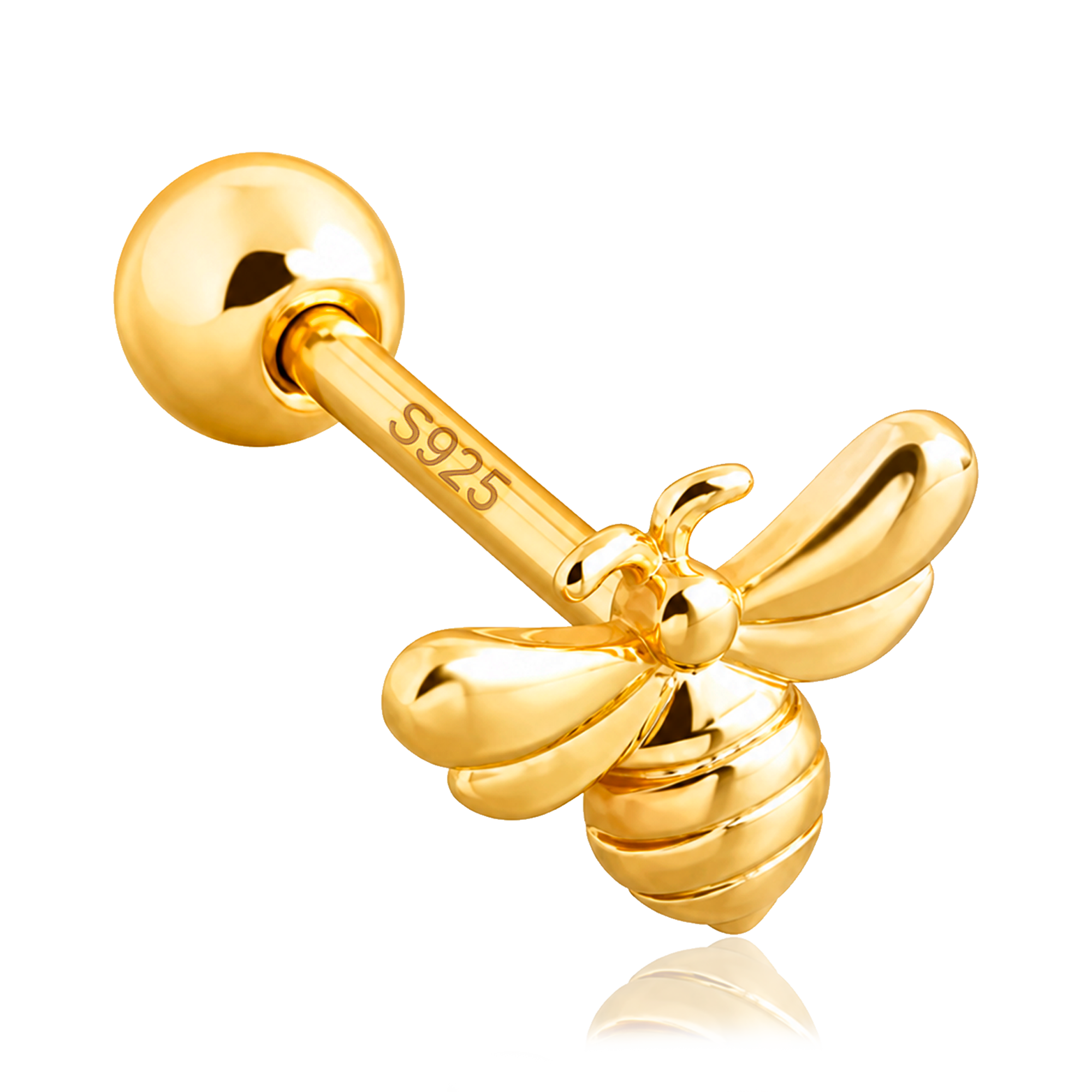 Pendiente Mini Abeja Oro