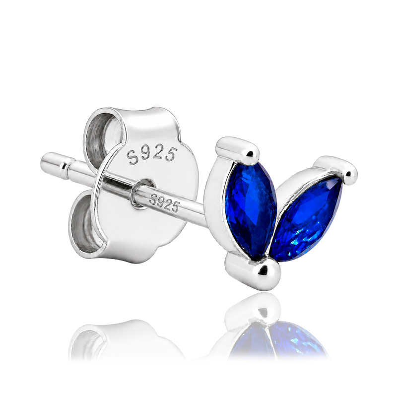 Orecchino Blossom Blu Argento