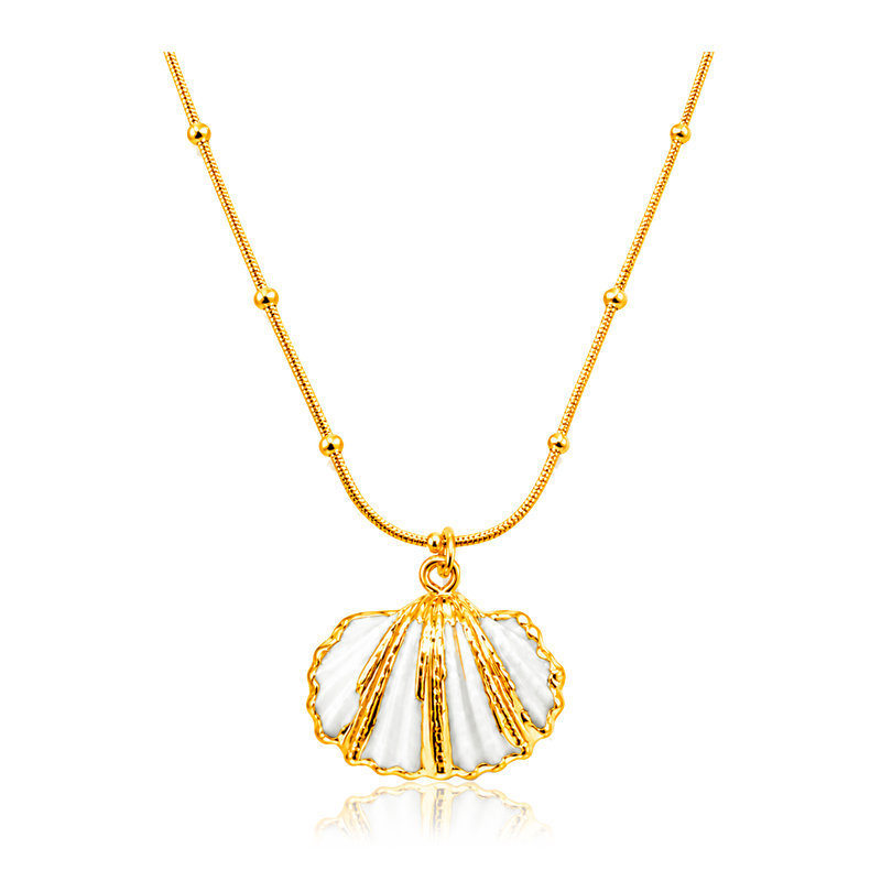 Collar Oceana Concha Natural Oro