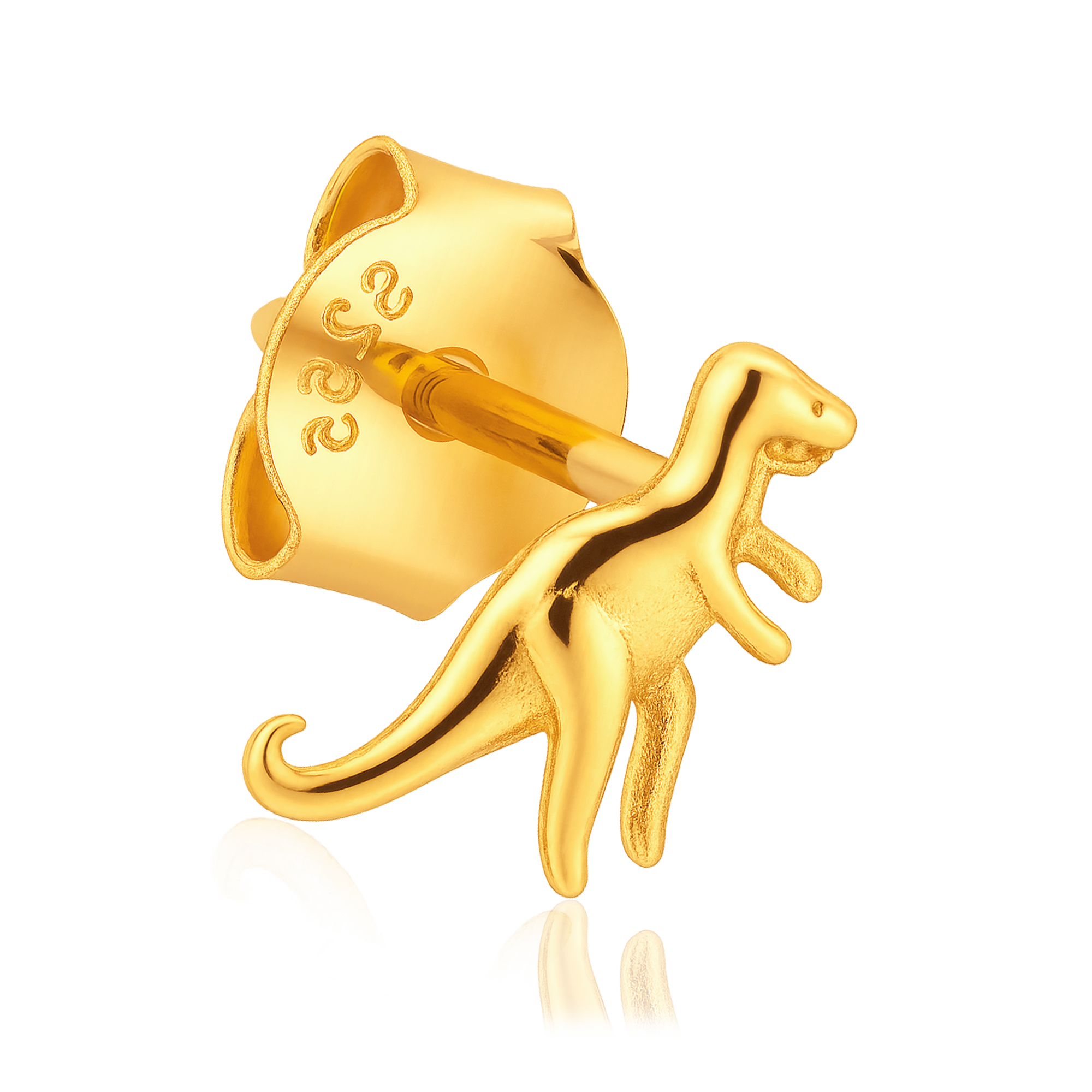 Pendiente Mini T-Rex Oro