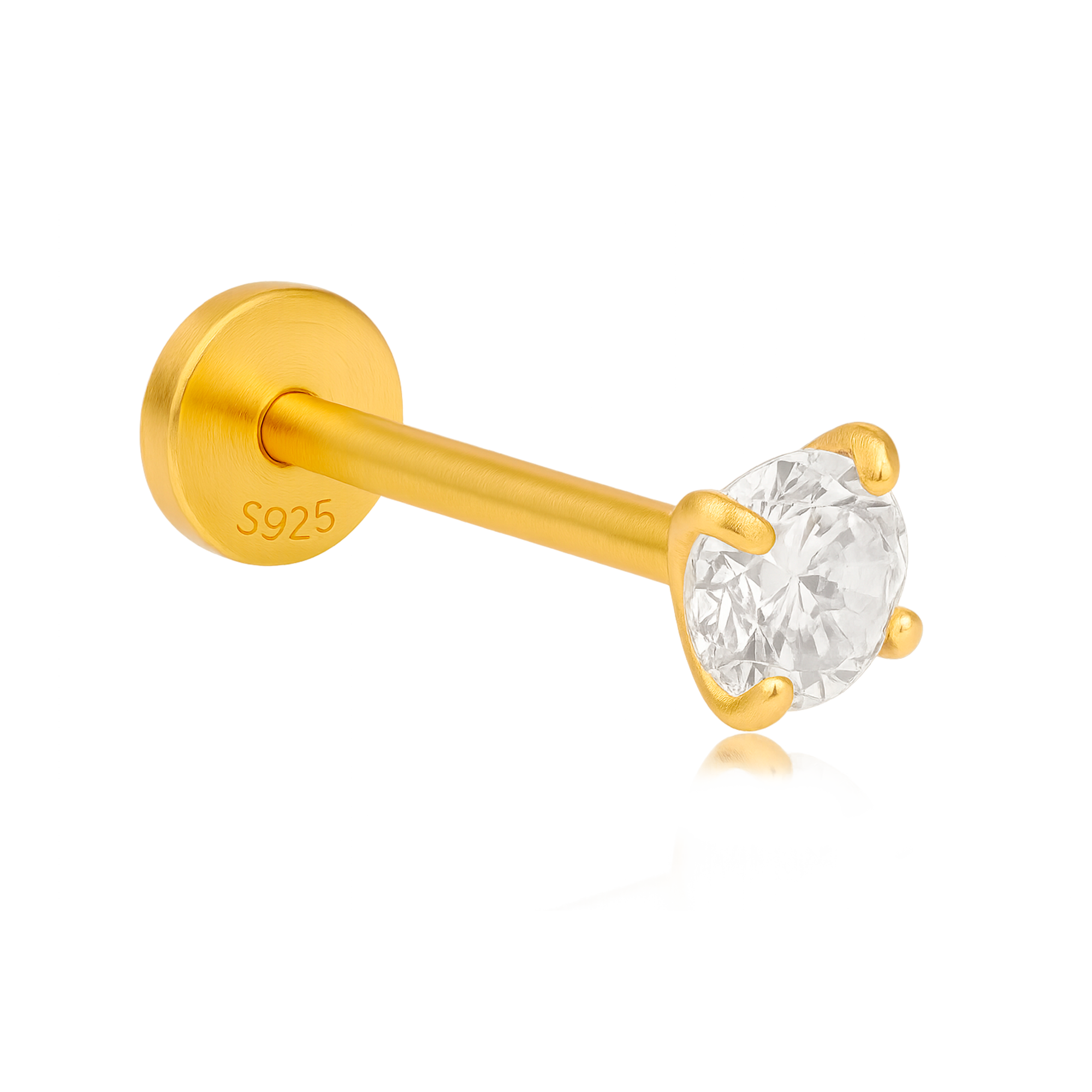 Pendiente Mini Destello Oro - 3mm