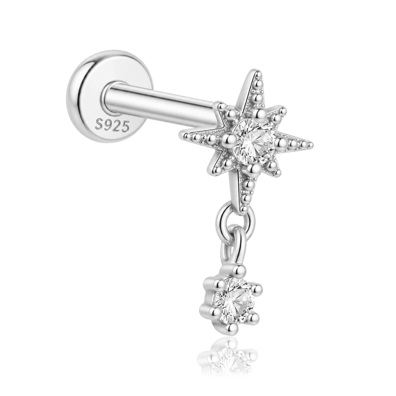 Pendiente Stella Drop Plata