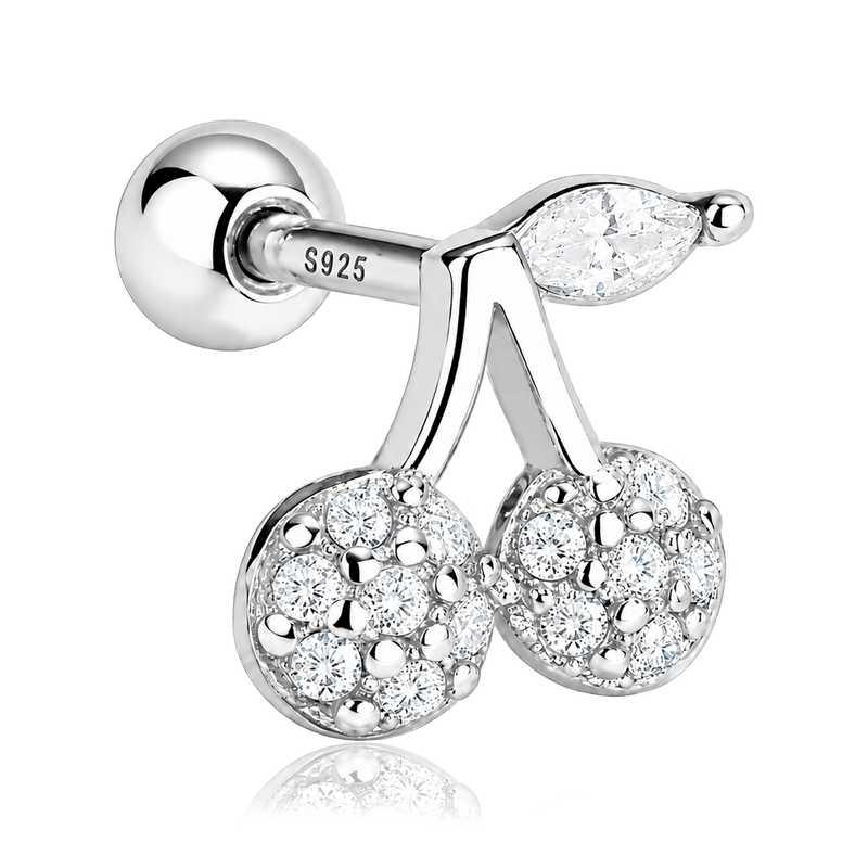 Pendiente Shiny Cherry Plata