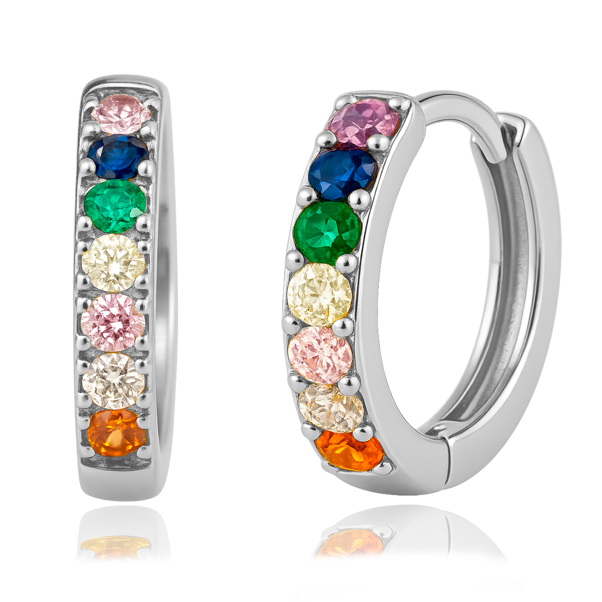 Aros Mini Rainbow Plata - 7mm