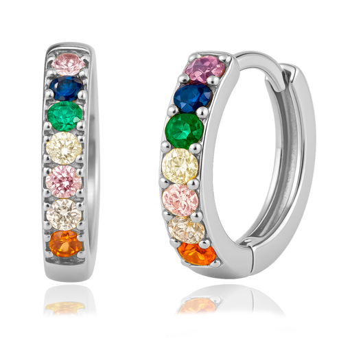 Aros Mini Rainbow Plata - 7mm