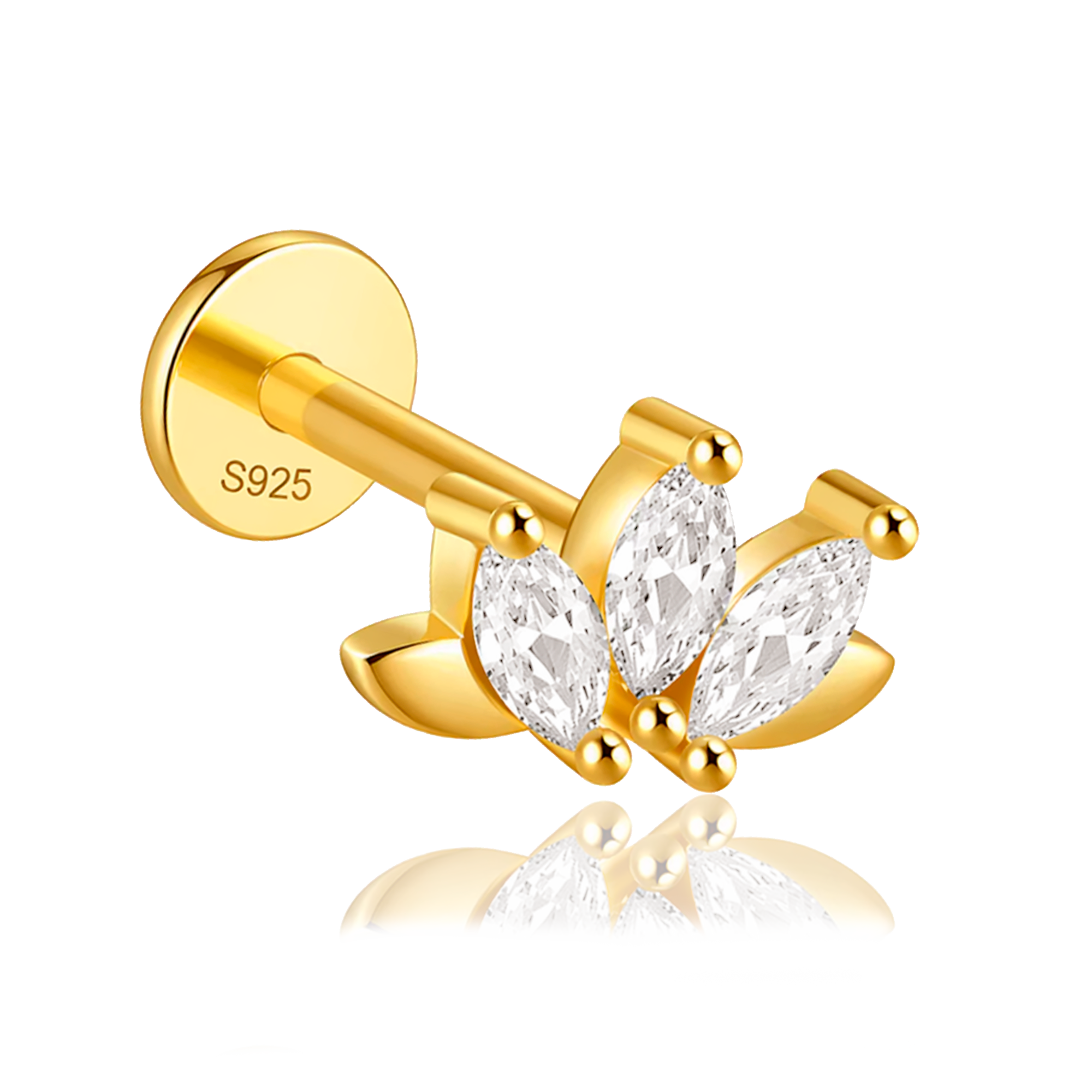 Pendiente Shiny Loto Oro