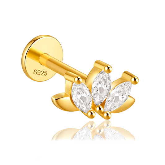 Pendiente Shiny Loto Oro