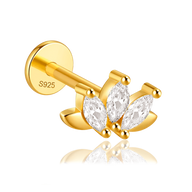 Pendiente Shiny Loto Oro
