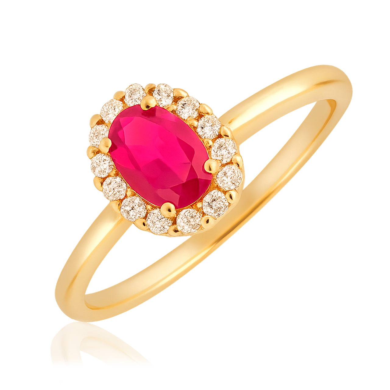 Anillo Oval Pink Oro