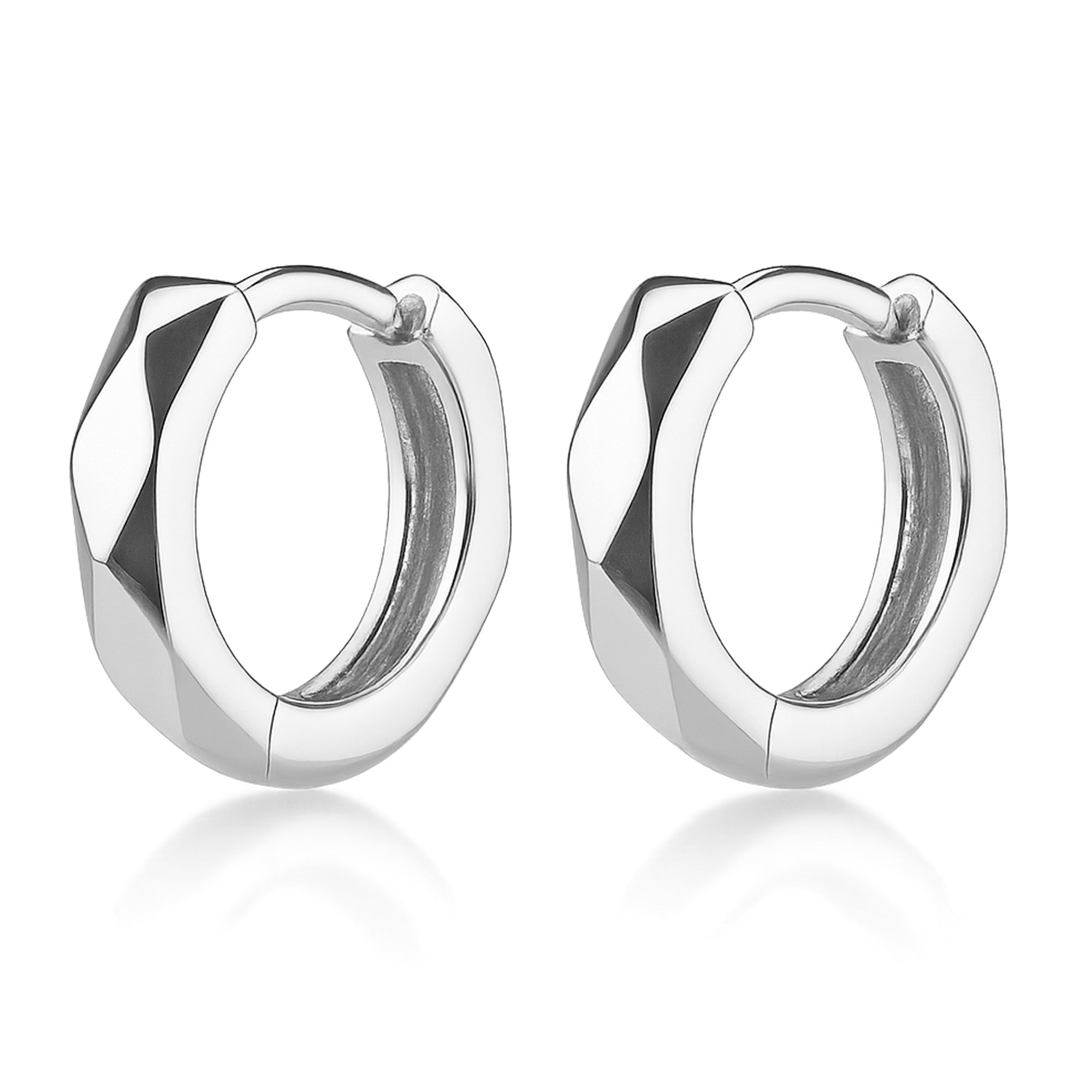 Pendientes Geometric Plata