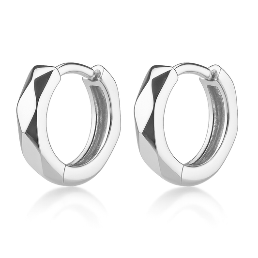 Pendientes Geometric Plata