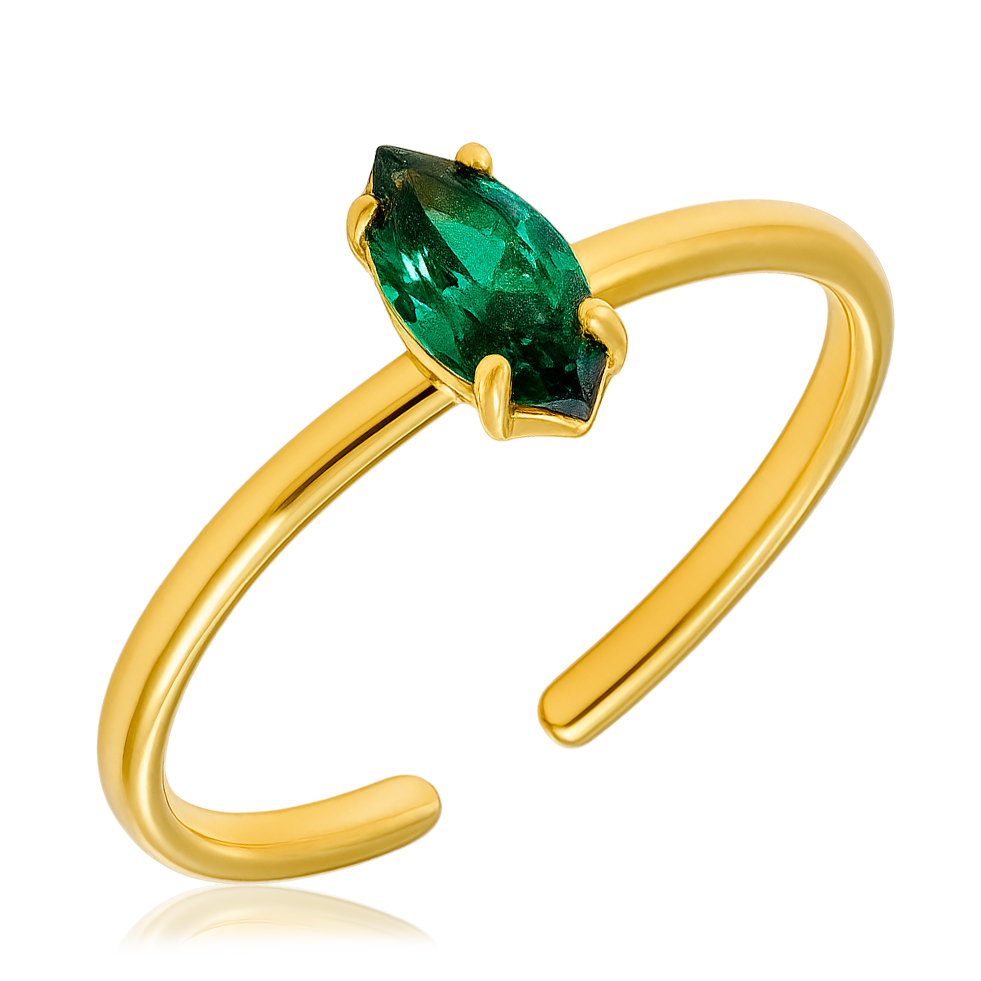 Anillo Deyn Green Oro