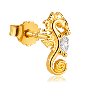 Pendiente Hipocampo Oro