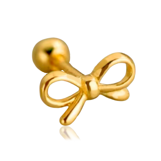 Pendiente Mini Lazo Oro
