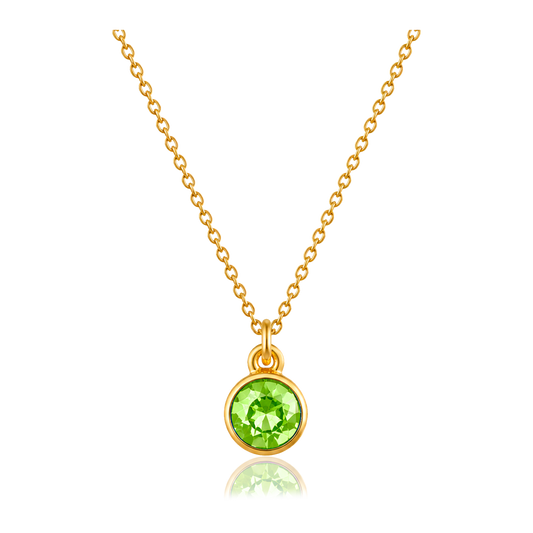 Collar Light Green Dot Oro