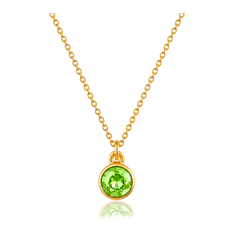 Collar Light Green Dot Oro