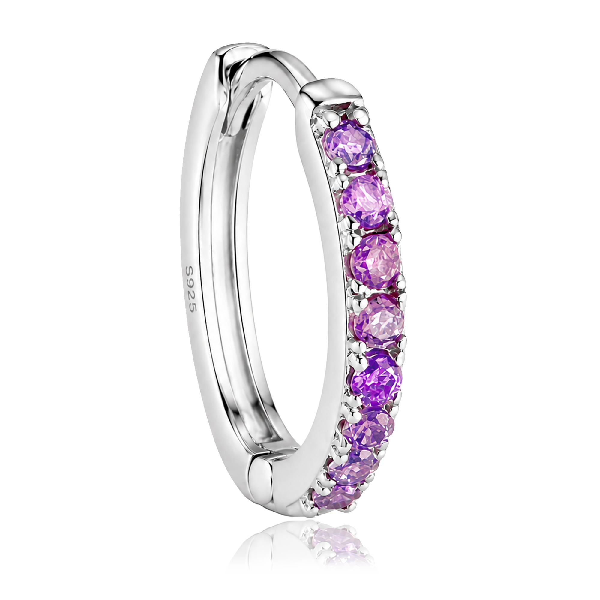 Anello Bianco Argento - 9mm
