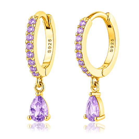 Ayla Lilac Gold Earrings