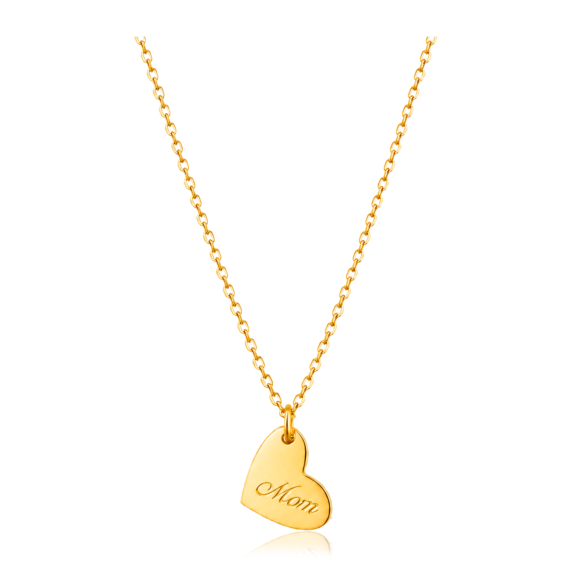 Collar Heart Mom Oro