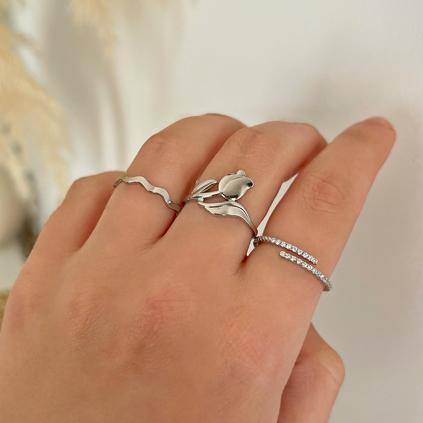 Anillo Tulipán Plata