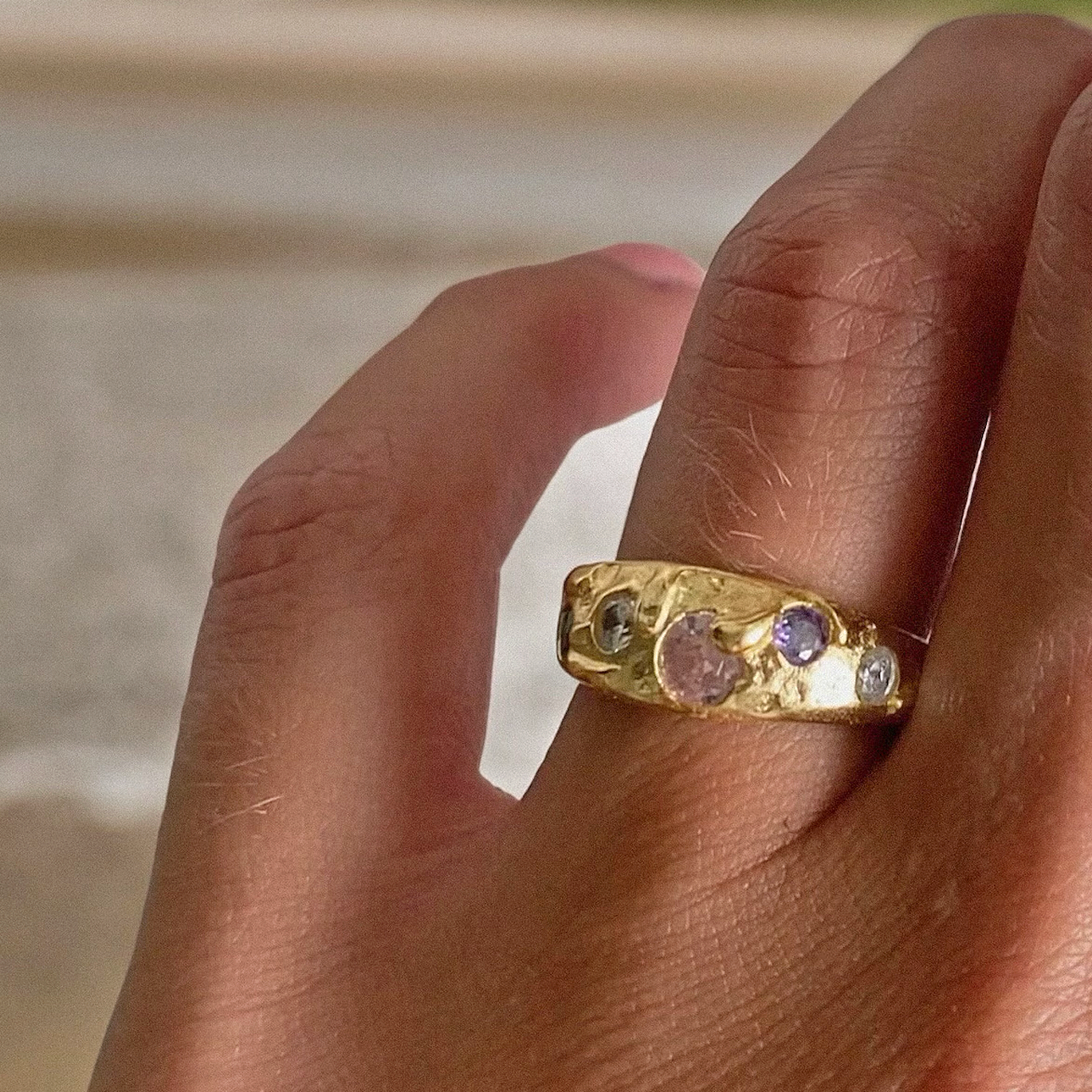 Anillo Veyra Pink Champagne Oro