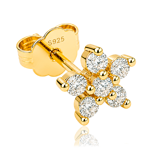 Orecchino Margherita Bianca Oro