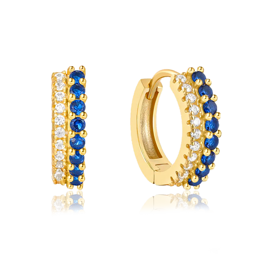 Aros Mava Azul Marino Oro