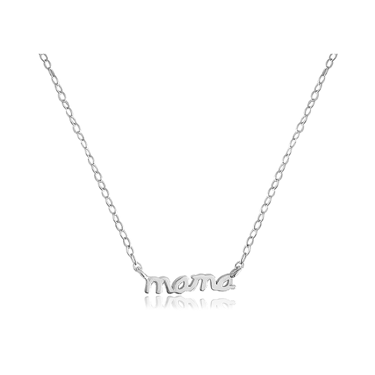 Collar Mini Colgante Mama Plata