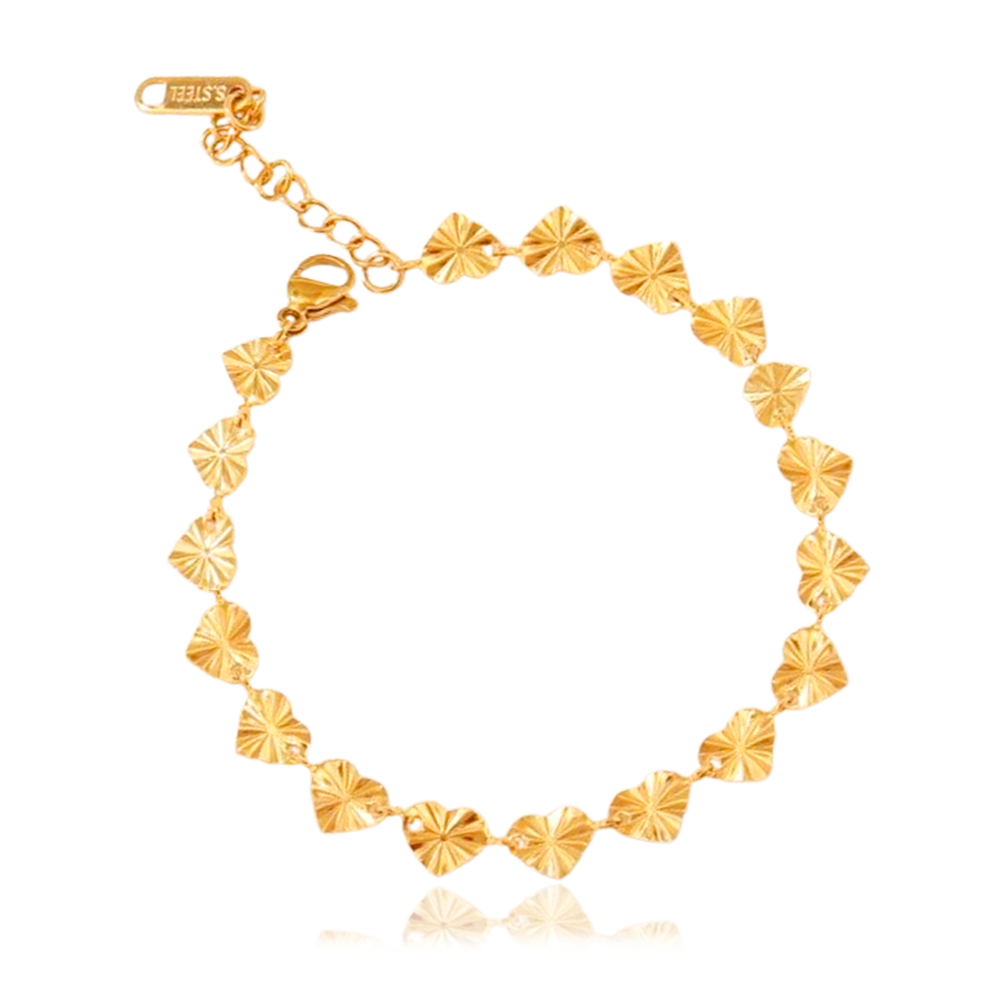 Pulsera Mini Corazones Oro