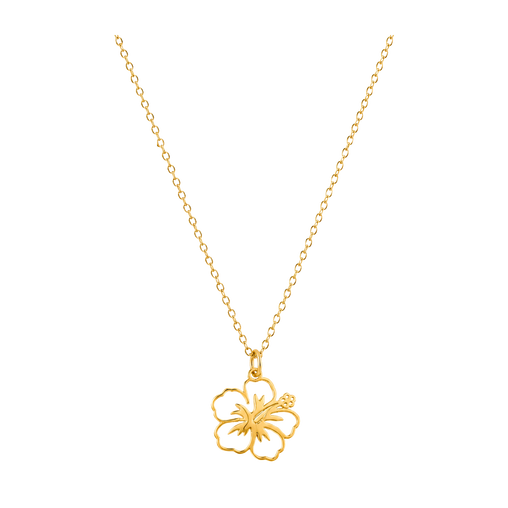 Collar Mini Flor de Hibisco Oro