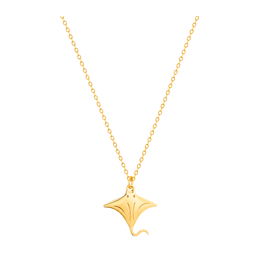Collar Mini Manta Raya Oro