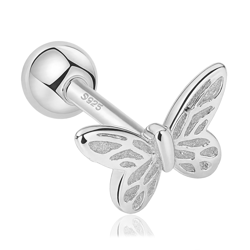 Pendiente Mini Mariposa Plata