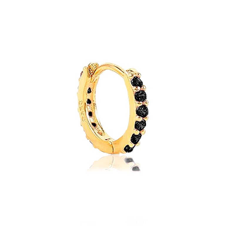 Aro Mini Negro Oro - 7mm