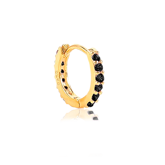 Aro Mini Negro Oro - 7mm